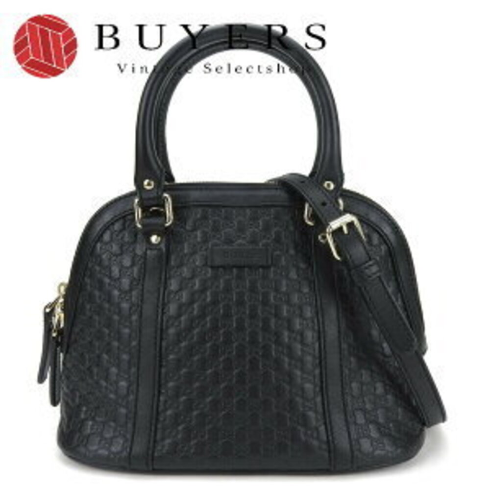 Gucci GG guccissima Leather Handbag Shoulder Crossbody Black Chic
